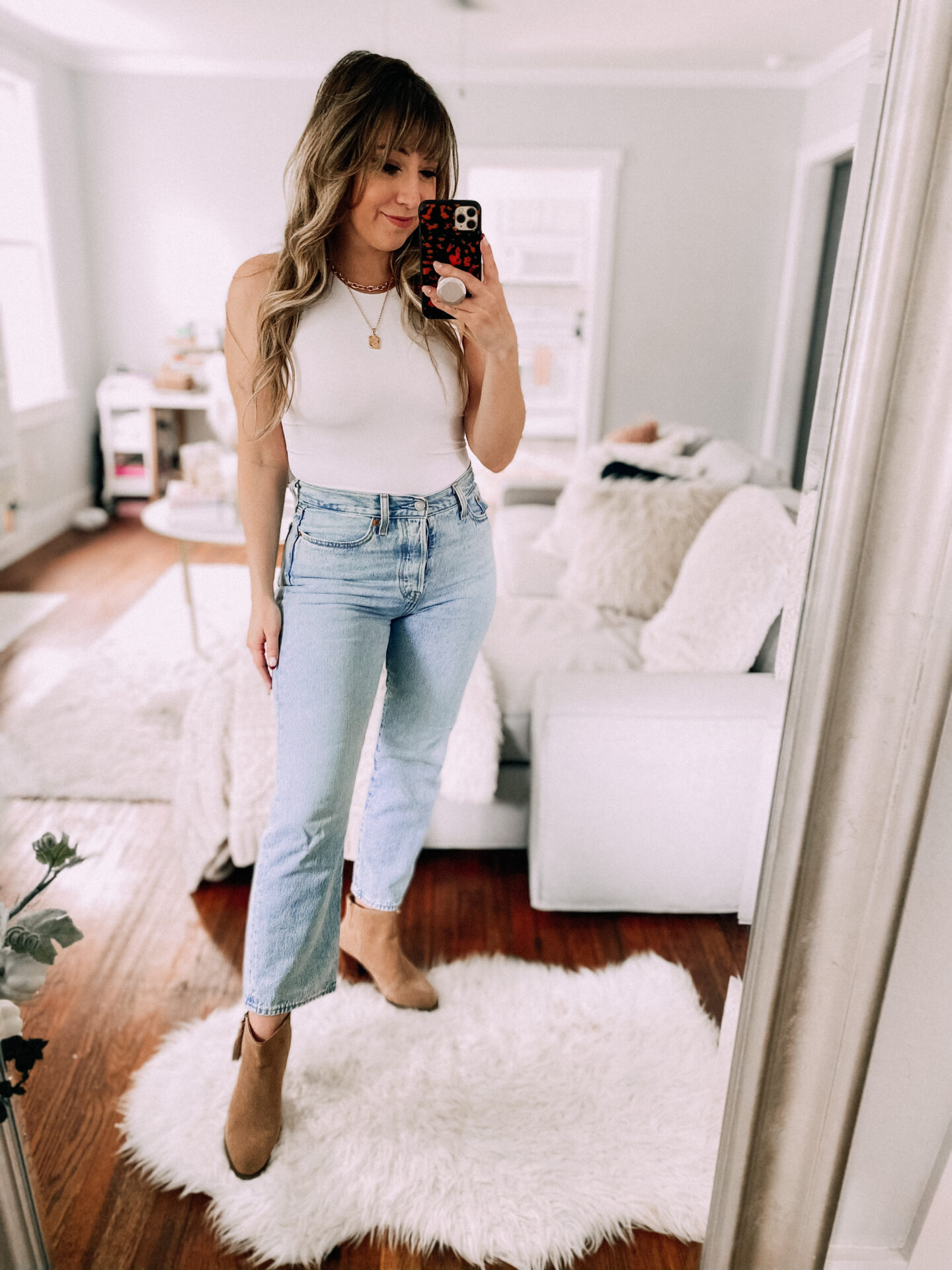 bodysuit and jeans outfit