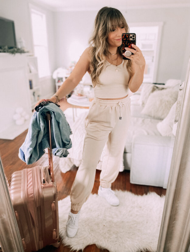 loungewear set travel outfit