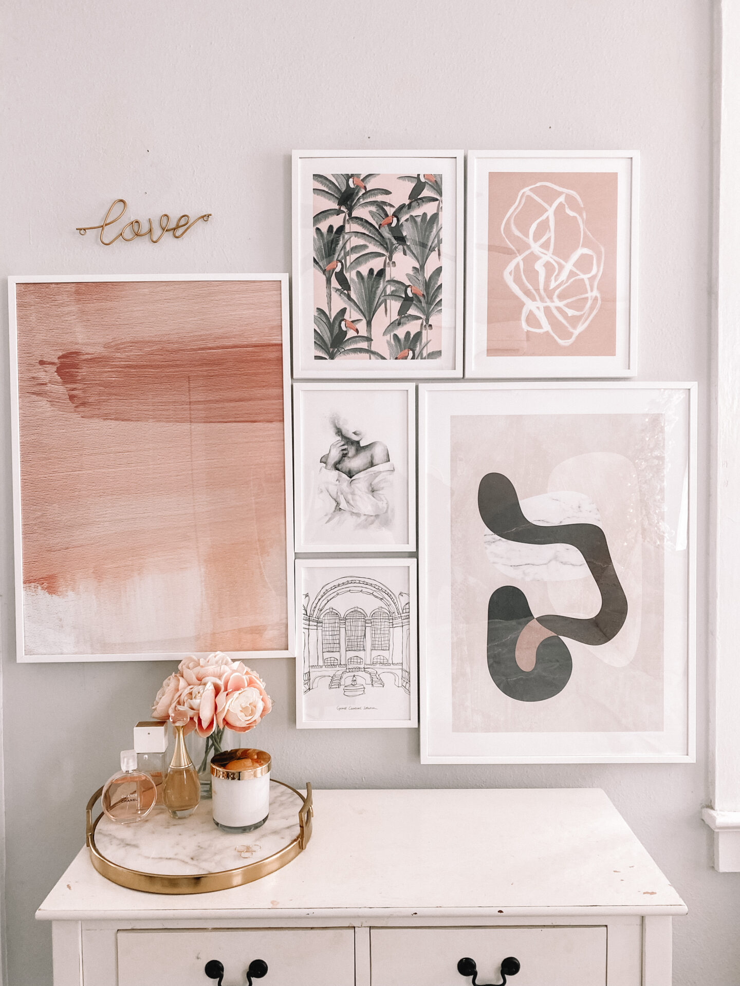 Blush Pink Gallery Wall