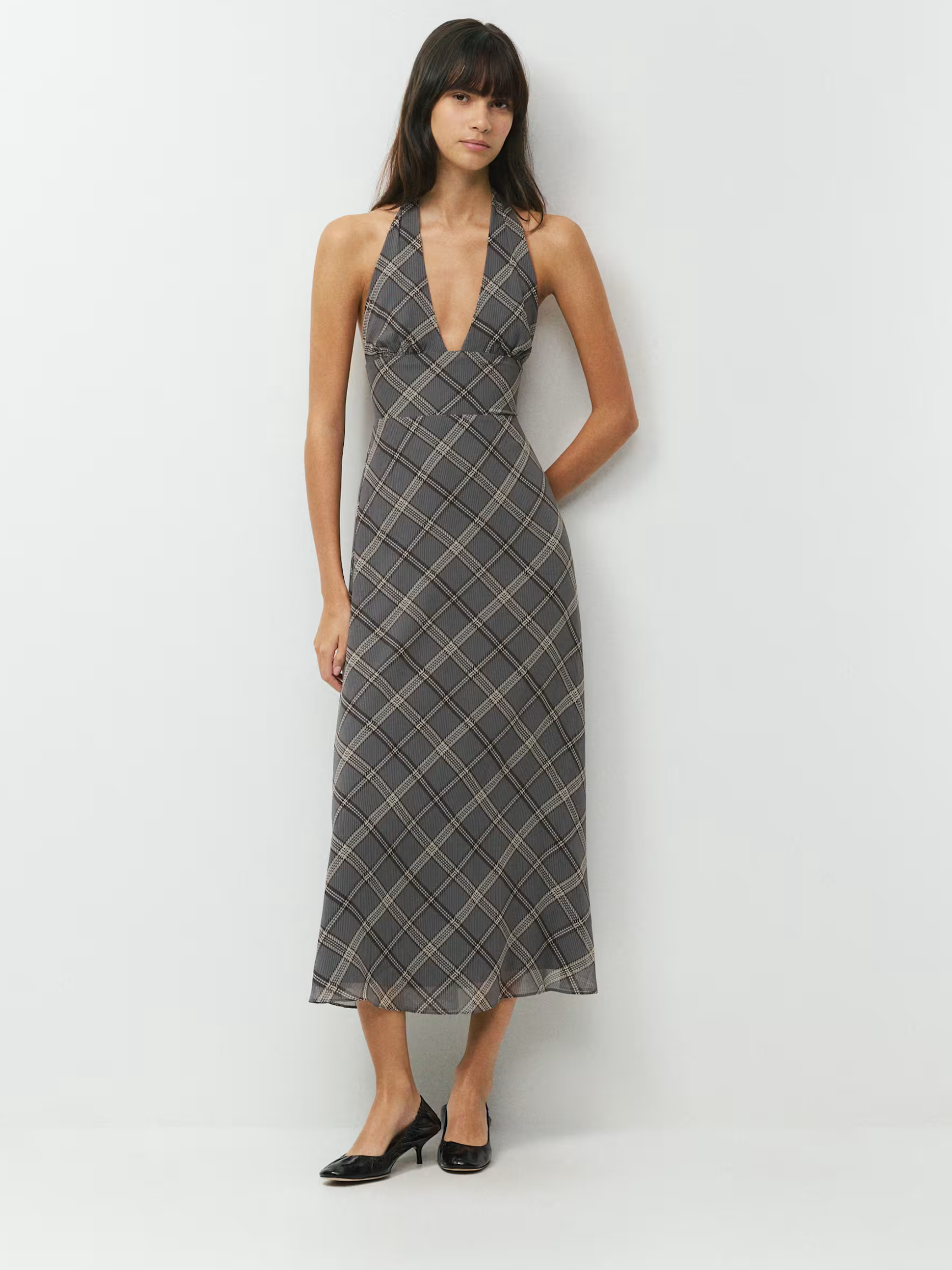 Plaid Midi Dress